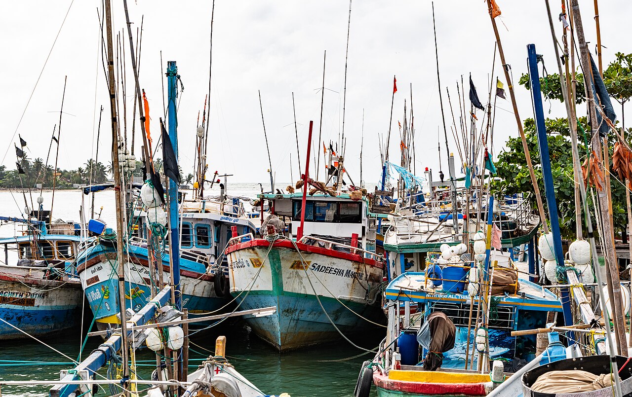 Lagoon boats on the west coast near Negombo and Chilaw