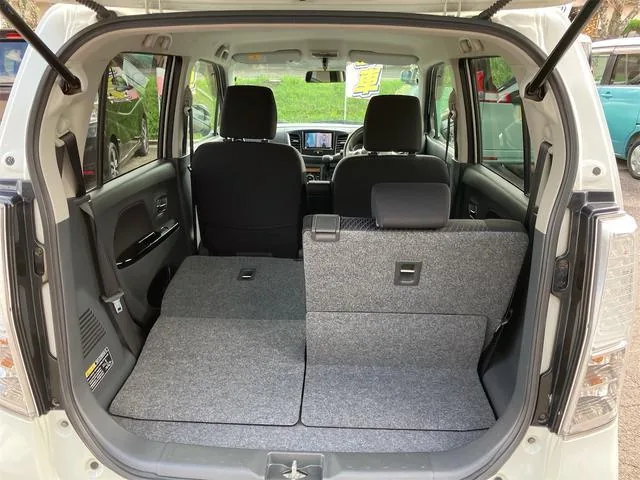 Suzuki Wagon R boot with rear seats folded flat for extra luggage space